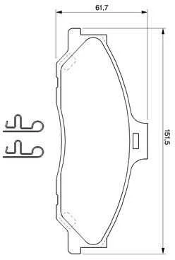 BOSCH stabdžių trinkelių rinkinys, diskinis stabdys 0986424720 UJY63323Z