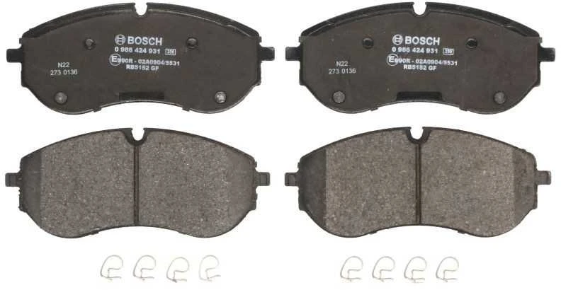 BOSCH stabdžių trinkelių rinkinys, diskinis stabdys 0986424931 2N0698151B