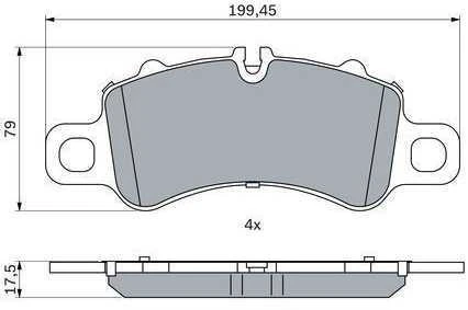 BOSCH stabdžių trinkelių rinkinys, diskinis stabdys 0986424847 992698075F