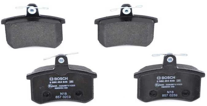 BOSCH stabdžių trinkelių rinkinys, diskinių stabdžių rinkinys 0986494846