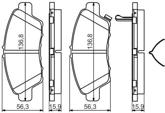 Bosch Stabdžių Trinkelių Rinkinys Honda Jazz City Insight CRZ 1.2 1.3 1.4 1.5 42441SRS004 42441SRS005 42441SRS006