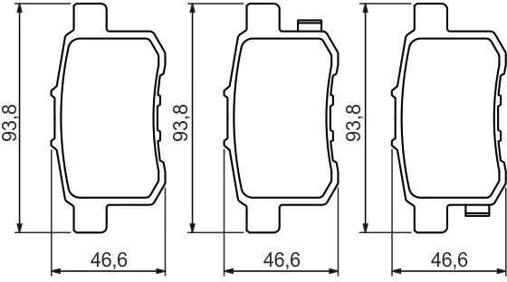 Bosch Stabdžių Trinkelių Rinkinys Honda Accord VIII Saloon CW1 CW3 CU1 CU3 CP1 2.0 2.2 2.4 3.5 04465SDAA01 04465SDAA02