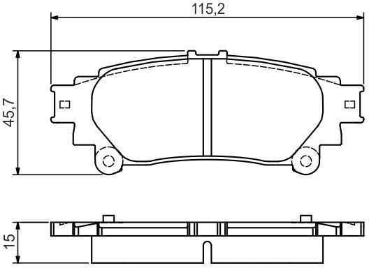 Bosch Stabdžių Trinkelių Rinkinys LEXUS RX III GS IV IS III RC TOYOTA Prius Plus Sienna III Mirai 04466 04467 04490 04491