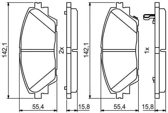Bosch Stabdžių Trinkelių Rinkinys Mazda 3 6 CX-3 2.0 2.2 D Brembo 4773002 4773003