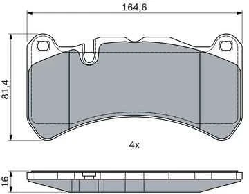 Bosch Stabdžių Trinkelių Rinkinys Mercedes Benz CLK 55 AMG CLK 63 AMG SLK 55 AMG A 002 420 35 32 A 002 420 35 64