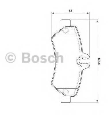 Bosch Stabdžių Trinkelių Rinkinys MERCEDES-BENZ Sprinter 310 311 313 314 315 VW Crafter 2.0 2.5 TDI 4436110930 4436110931 4436110932