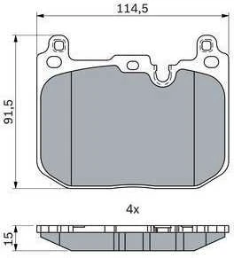 Bosch Stabdžių Trinkelių Rinkinys Mini Hatchback F56 John Cooper Works Clubman F54 Convertible F57 34116762224 34116762225