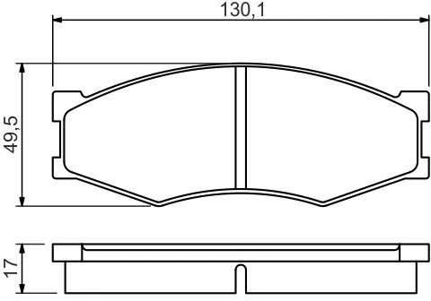 Bosch Stabdžių Trinkelių Rinkinys Nissan Bluebird T72 T12 U12 Navara D22 Pathfinder R50 40206AL000 40206AL010 40206AL020