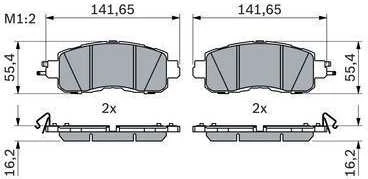 Bosch Stabdžių Trinkelių Rinkinys Nissan Leaf I Altima VI 42001ZE0A 42001ZE00A