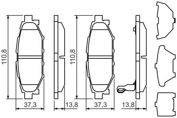 Bosch Stabdžių Trinkelių Rinkinys Subaru Impreza Legacy Forester Outback 26711AA000 26711AA001