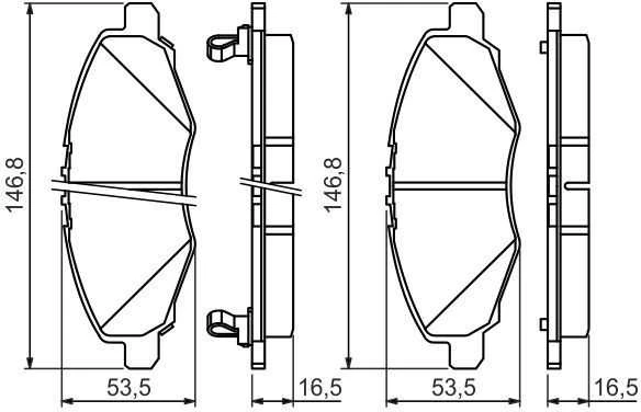 Bosch Stabdžių Trinkelių Rinkinys Toyota Hilux KGN15 TGN15 KUN15 KUN10 04465 04466 04465 04466