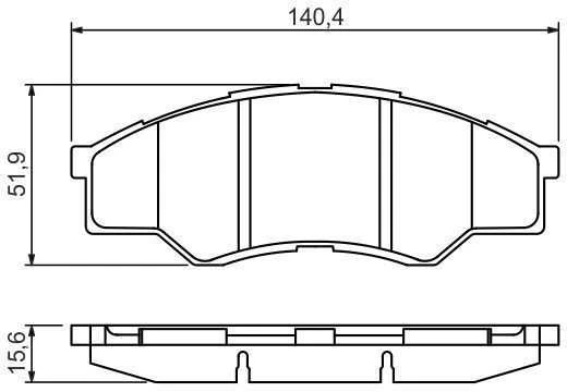 Bosch Stabdžių Trinkelių Rinkinys Toyota Hilux VII Pickup 2 0 2 5 D 4D 2 7 ATE 13034005073 13034005074