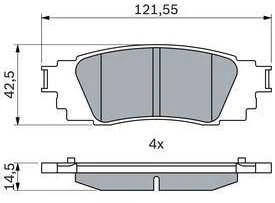 Bosch Stabdžių Trinkelių Rinkinys Toyota C-HR Auris Prius 04465-0E030 04465-0E031