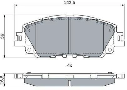 Bosch Stabdžių Trinkelių Rinkinys Toyota Lexus RAV4 Camry ES UX 04466 04467 04490 04491
