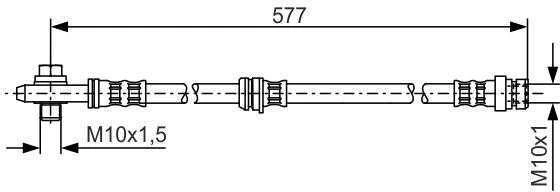 BOSCH stabdžių žarna 1987476282 1K0611701K