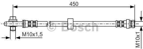 BOSCH stabdžių žarna 1987476648 1J0611701N