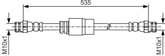 BOSCH stabdžių žarna 1987481184 3C0611701J