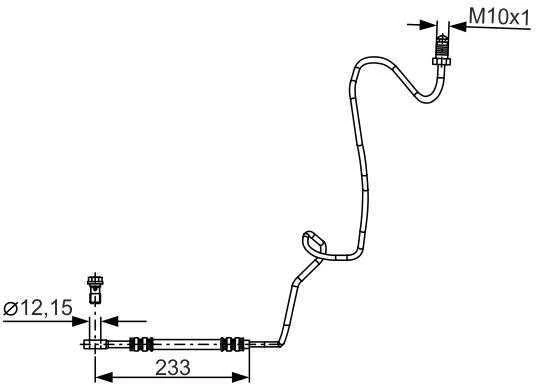 BOSCH stabdžių žarna 1987481339 1J0611763L
