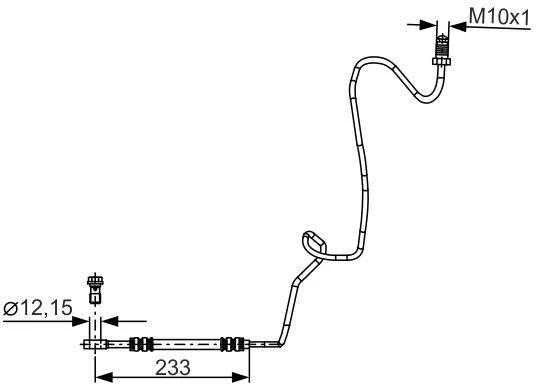 BOSCH stabdžių žarna 1987481339 1J0611763L