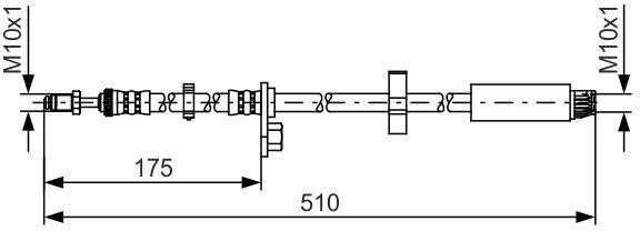 BOSCH stabdžių žarna 1987481453 1J0611763L