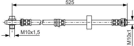 BOSCH stabdžių žarna Audi A2 (8z0) 1987476945 8Z0611707