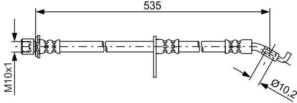 Bosch Stabdžių Žarna Daihatsu Terios J2 F7 1.3 1.5 VVT-i 4x4 1495 1298 04465 04466 04467