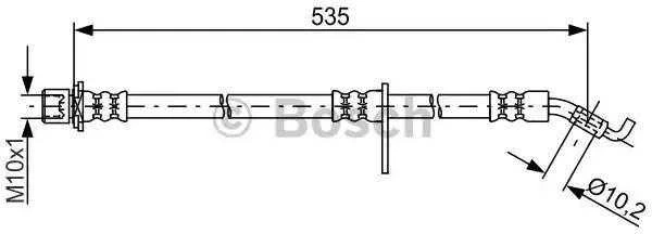 Bosch Stabdžių Žarna Daihatsu Terios J2 F7 1.3 1.5 VVT-i 4x4 43015 43016 43017