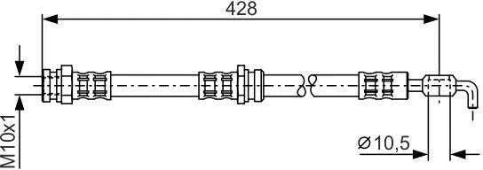 Bosch Stabdžių Žarna Ford Probe Mazda 323 626 MX3 MX6 B6T21171 B6T21172