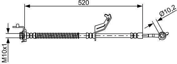 BOSCH stabdžių žarna Kia Venga 1987481868 587321P000