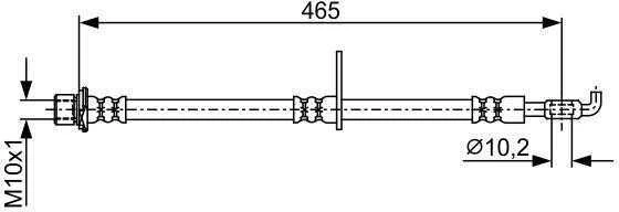 Bosch Stabdžių Žarna LEXUS ES TOYOTA CAMRY RAV 4 III Stabdžių Žarna 04465 35220 04465 35220