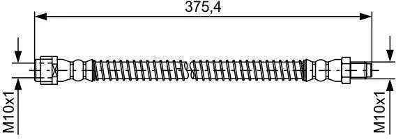 BOSCH stabdžių žarna, tinkanti Mercedes-benz S-class 1987481575 A2214200248