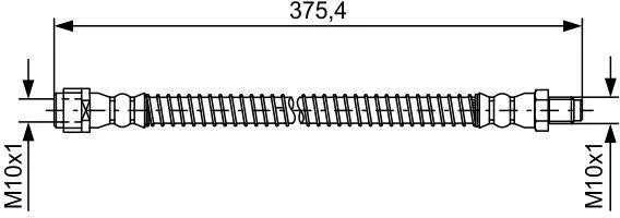 BOSCH stabdžių žarna, tinkanti Mercedes-benz S-class 1987481575 A2214200248
