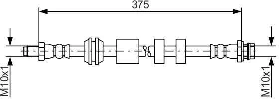 Bosch Stabdžių Žarna VOLVO S80 II V70 III XC70 II S60 II V60 I 31256264 31256265 31256266