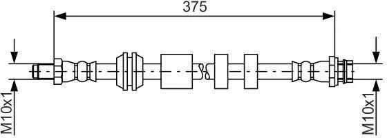 Bosch Stabdžių Žarna VOLVO S80 II V70 III XC70 II S60 II V60 I 31256264 31256265 31256266