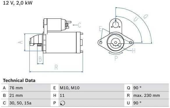 Bosch Starteris BMW 3 330d 330xd X5 3.0 d 730d 525d 530d 535d 12317508719 12317508720 12317508721