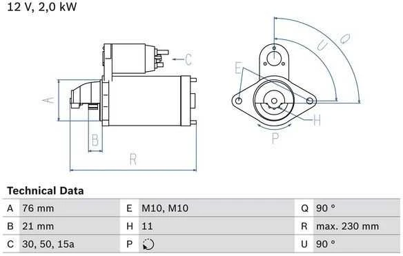 Bosch Starteris BMW 3 330d 330xd X5 3.0 d 730d 525d 530d 535d 12317508719 12317508720 12317508721
