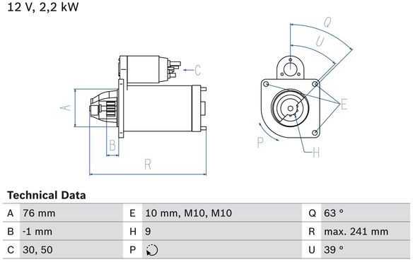 Bosch Starteris VOLVO S60 S80 V70 XC70 XC90 D5 31355521 31355522 31355523 31355524