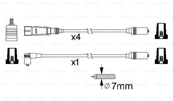 BOSCH uždegimo laido rinkinys 0986356339 N10050202