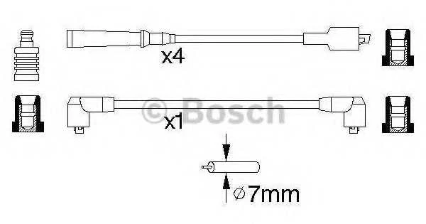 BOSCH uždegimo laido rinkinys 0986356773 272193