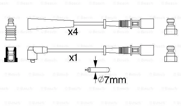 BOSCH uždegimo laido rinkinys 0986356853 7565083