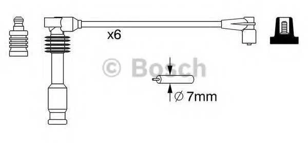 Bosch Uždegimo laido rinkinys OPEL Omega B Calibra Vectra A VAUXHALL Calibra Omega B 90543551 90543552 90543553