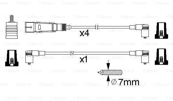 Bosch Uždegimo Laido Rinkinys Seat Inca Skoda Felicia Octavia VW Golf Lupo Vento 6X1 6E1 1H1 1H2