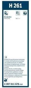 BOSCH valytuvų mentės 3397011676 A2468201045