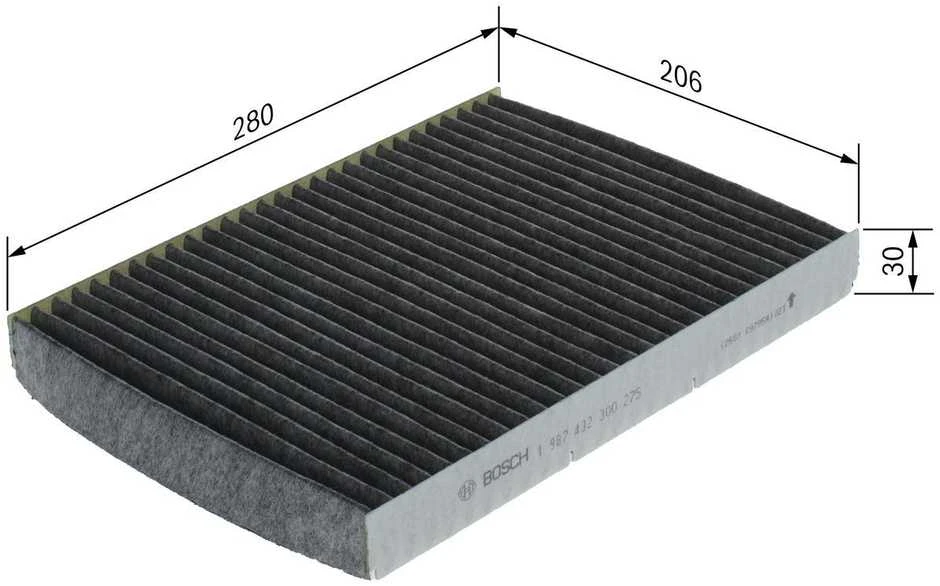 Bosch Žiedadulkės Filtras AUDI A3 TT SKODA OCTAVIA VW GOLF BORA CADDY LUPO 1J0820353 1J0820353A 1J0820353B