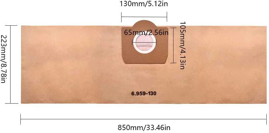 Cann 6.959-130.0 Karcher WD3 dulkių siurbliams skirti dulkių maišeliai (5 vnt.)