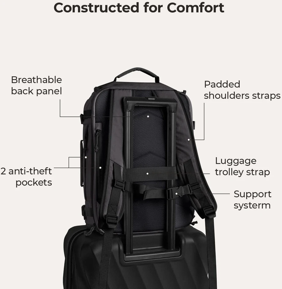 Cann Carry On kelioninė kuprinė Standartinė 28L (Juoda)