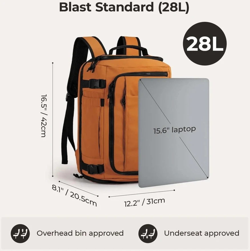 Cann Carry On kelioninė kuprinė standartinė 28L (Oranžinė)