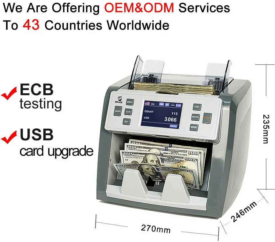 Cann EC900 banknotų skaičiuotuvas ir padirbtų banknotų detektorius