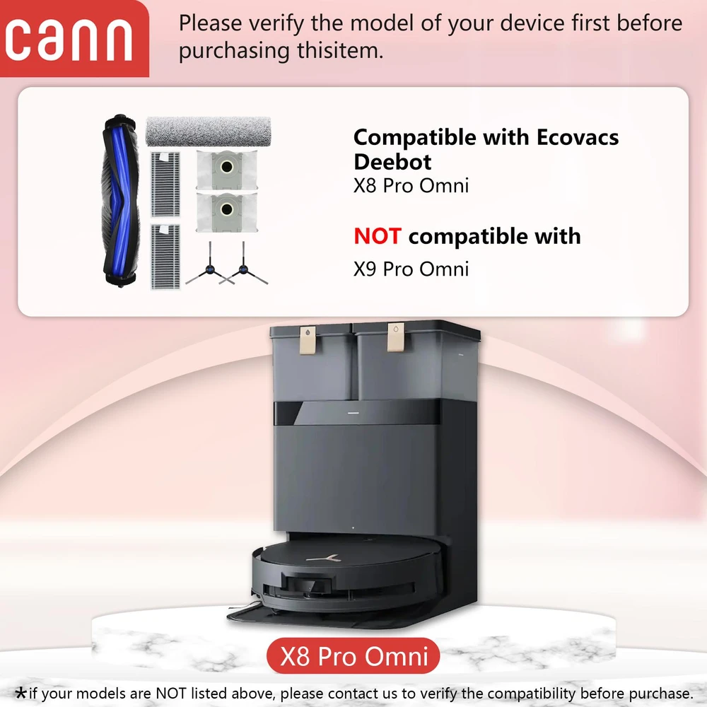 Cann "Ecovacs Deebot X8 Pro Omni" dulkių siurblio priedų rinkinys