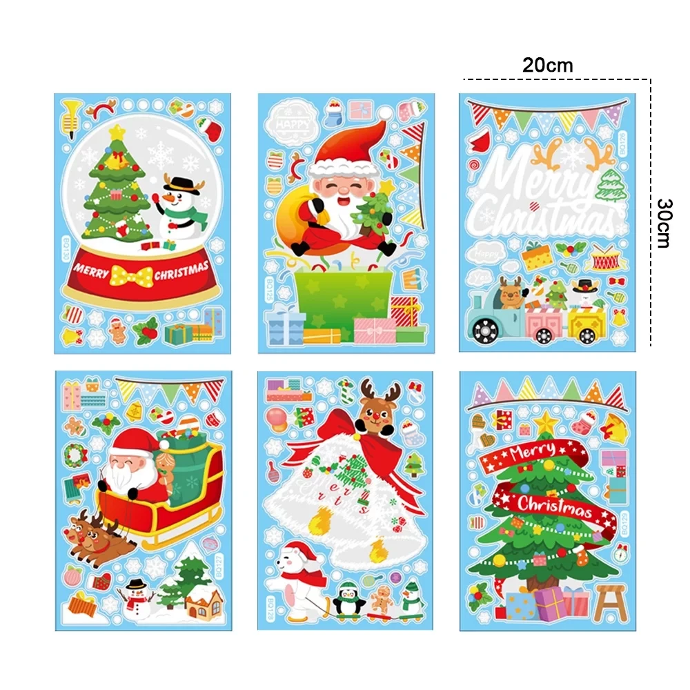 CANN Kalėdiniai langų lipdukai 6vnt NYstickers